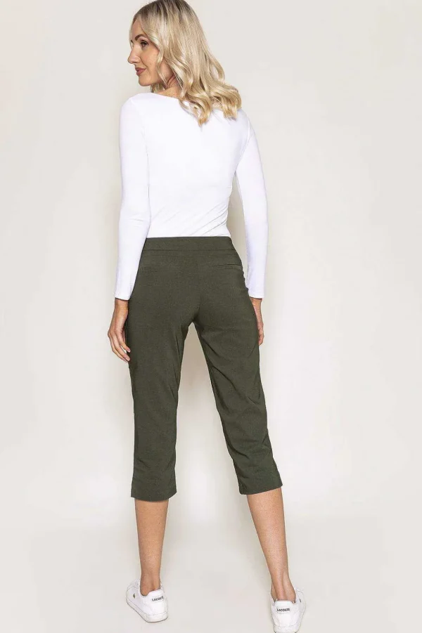 Bengaline Crop Pants In Khaki