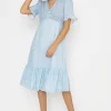 Betty Midi Dress In Light Blue Print