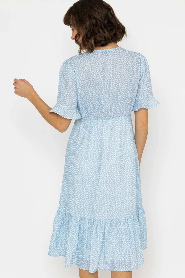 Betty Midi Dress In Light Blue Print