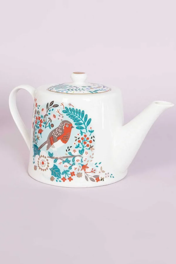 Birdy Robin & Blue Tit Teapot