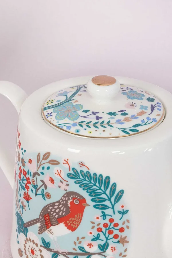 Birdy Robin & Blue Tit Teapot
