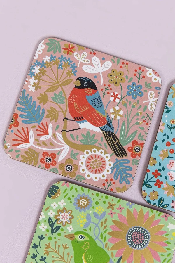 Birdy Set Of 6 Of Coasters