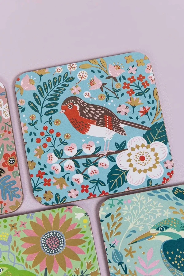 Birdy Set Of 6 Of Coasters