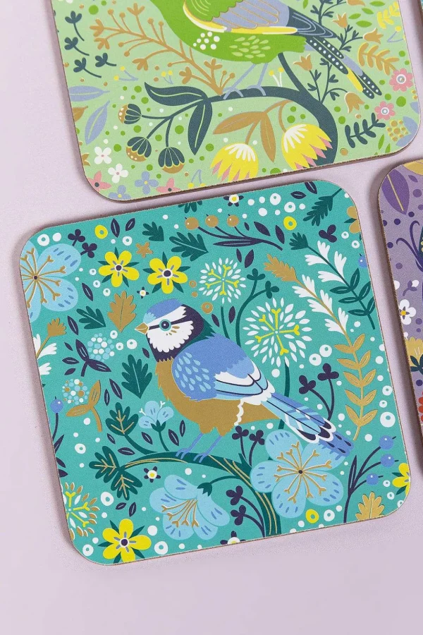 Birdy Set Of 6 Of Coasters