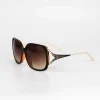 Black And Brown Contrast Arm Sunglasses