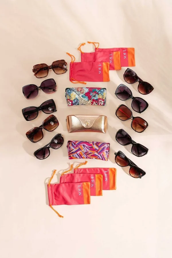 Black And Brown Contrast Arm Sunglasses