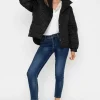 Black Floral Quilt Boxy Jacket