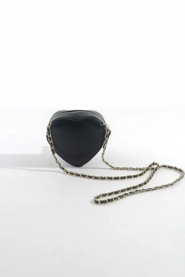 Black Heart Crossbody Bag