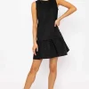Black Poplin Mini Dress