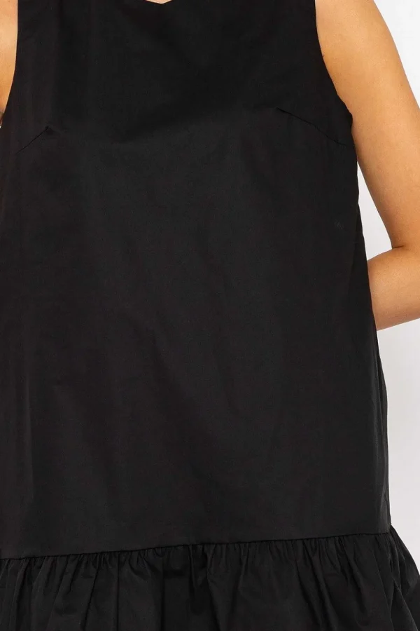 Black Poplin Mini Dress