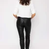 Black Pu Jeans