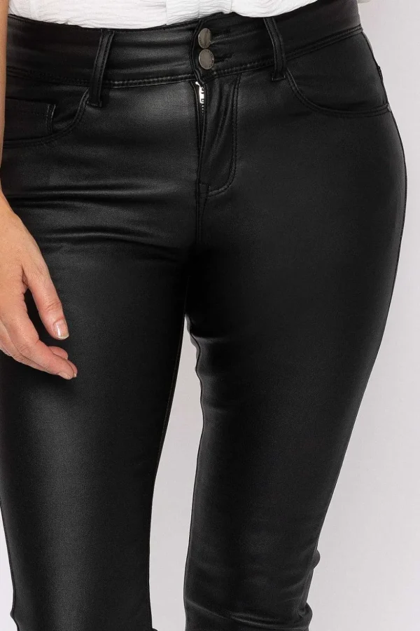 Black Pu Jeans