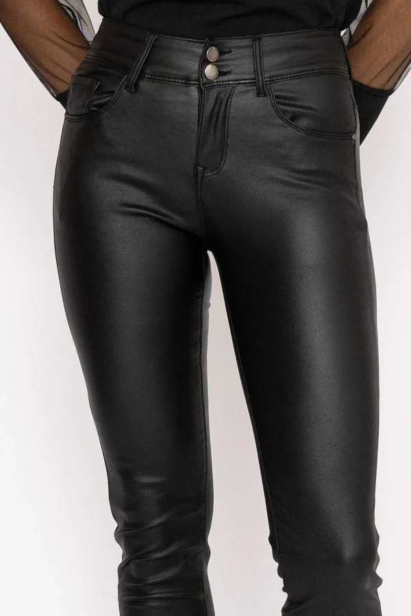 Black Pu Jeans