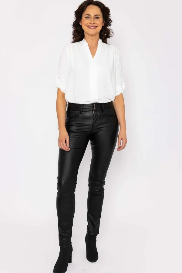 Black Pu Jeans