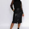 Black Pu Skirt