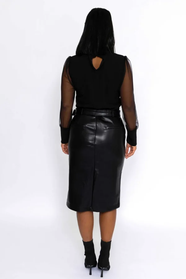 Black Pu Skirt