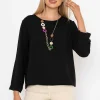 Black Top With Necklace