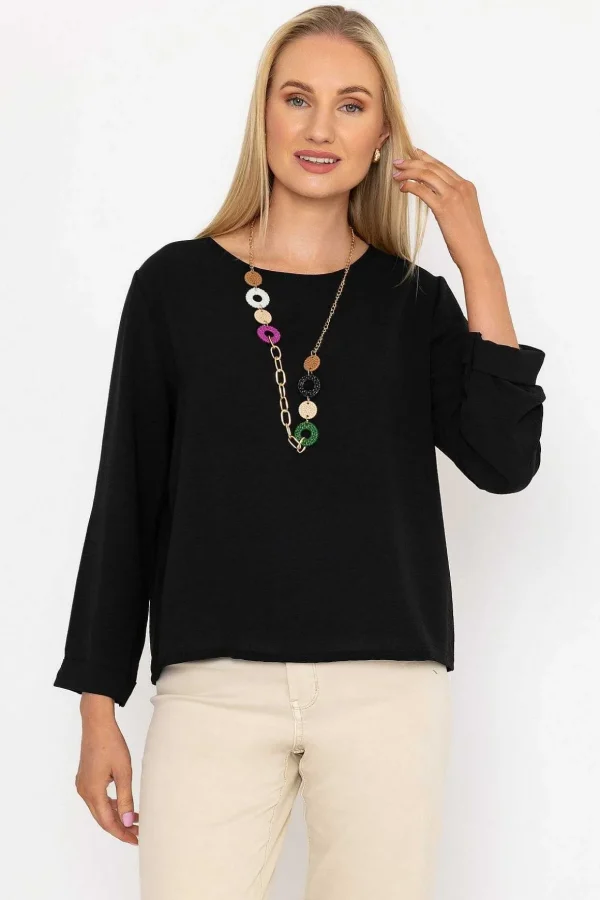 Black Top With Necklace