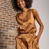 Blair Sleeveless Top In Bronze