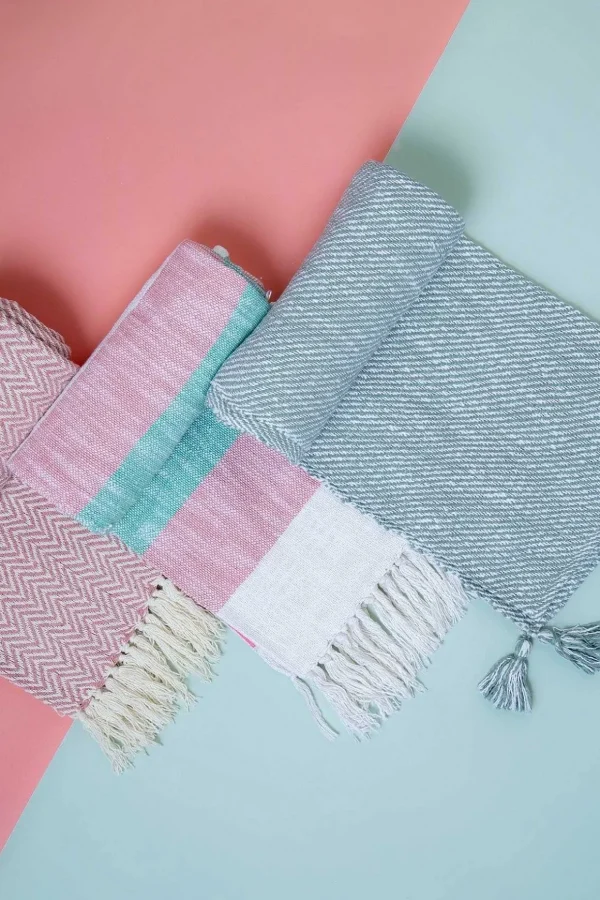 Blake Pink And Green Throw