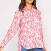 Blouse In Pink Geo Print