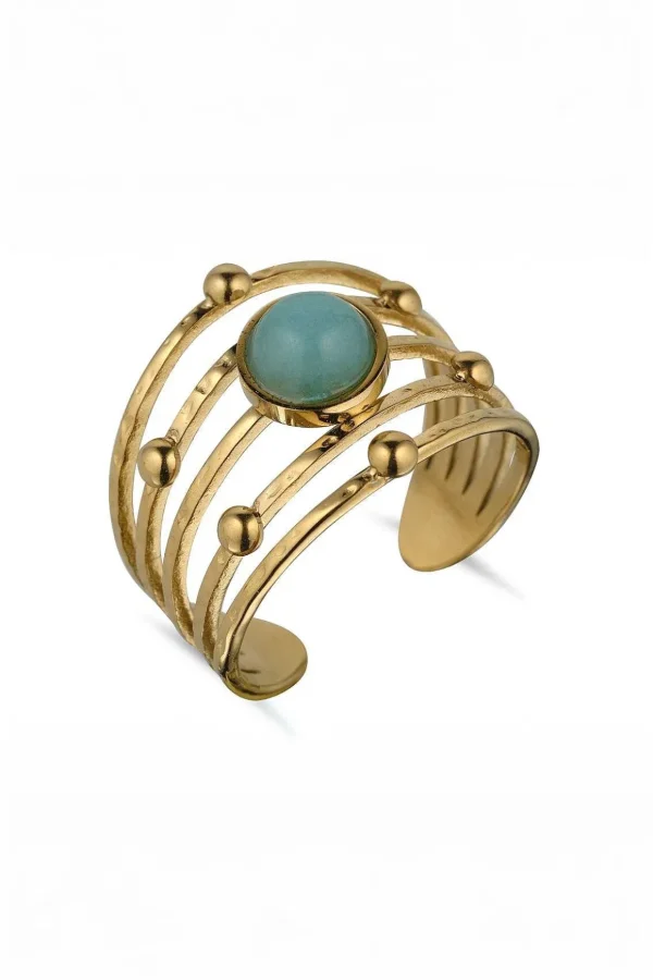 Blue Amazon Gemstone Ring