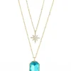 Blue Crystal Star Necklace