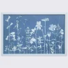 Blue Floral Meadow Framed Wall Art