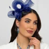 Blue Hairband Fascinator With Feathers