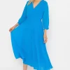 Blue Hannah Midi Dress