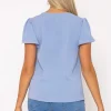 Blue Lace Detail Top