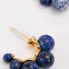 Blue Lapis Beaded Earrings