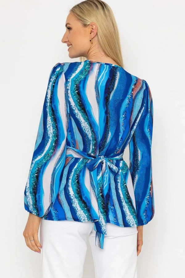 Blue Peplum Top