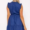 Blue Poplin Mini Dress