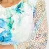 Blue Printed Dovore Top
