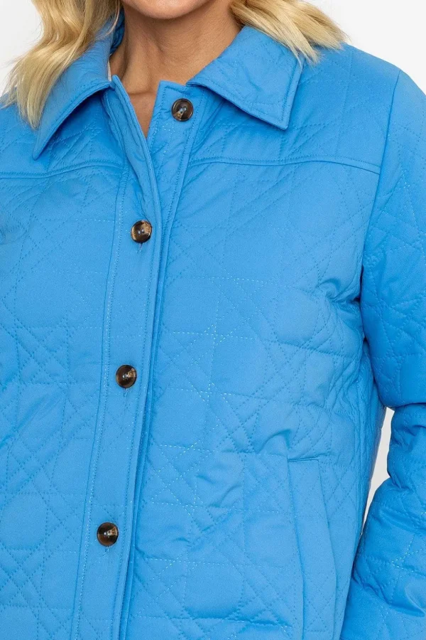 Blue Quilted Jacket