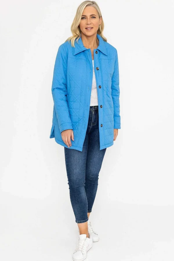 Blue Quilted Jacket
