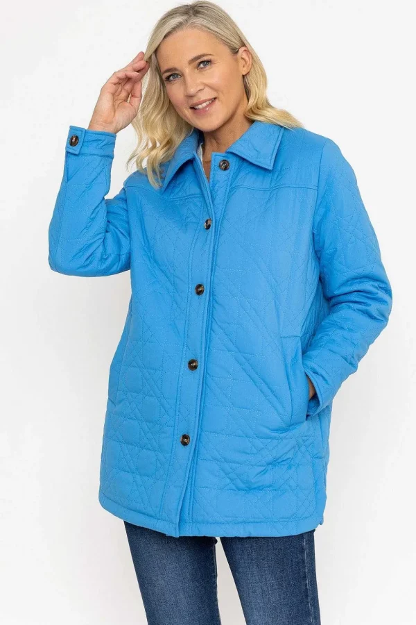 Blue Quilted Jacket