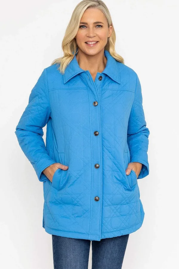 Blue Quilted Jacket