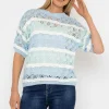 Blue Stripe Knit Jumper