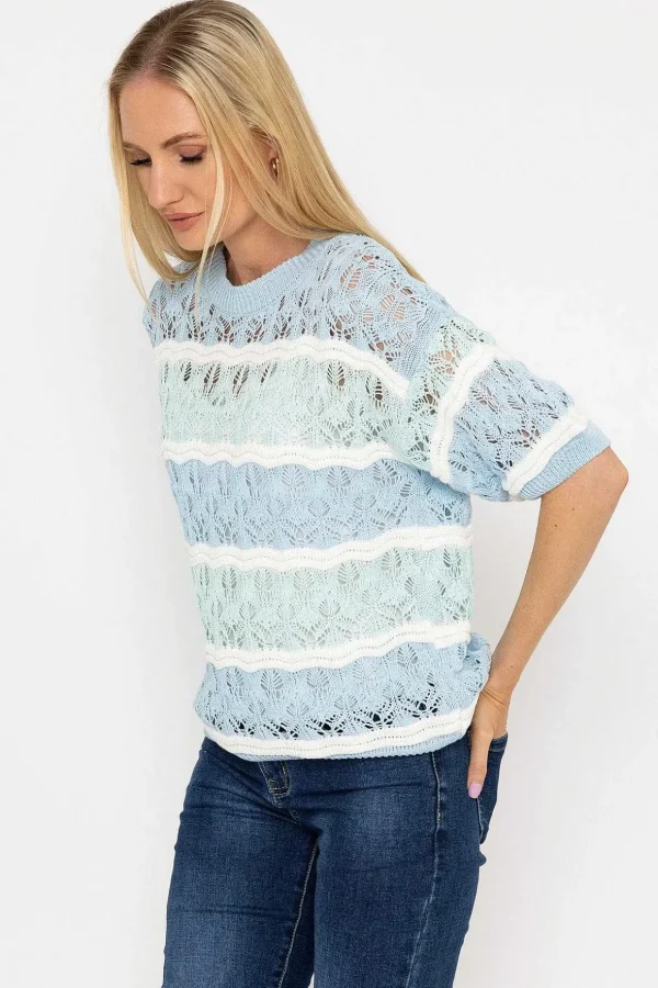 Blue Stripe Knit Jumper