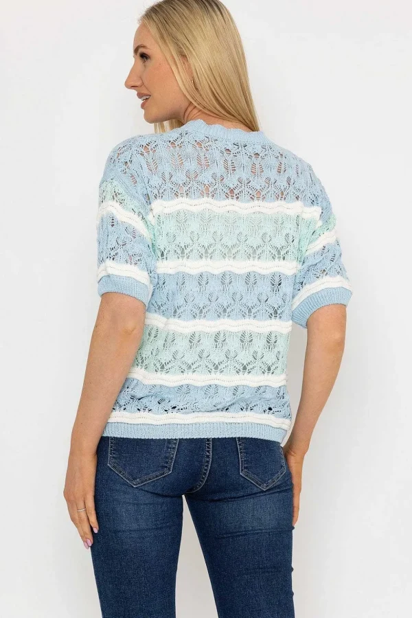 Blue Stripe Knit Jumper