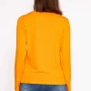 Boat Neck Top In Orange