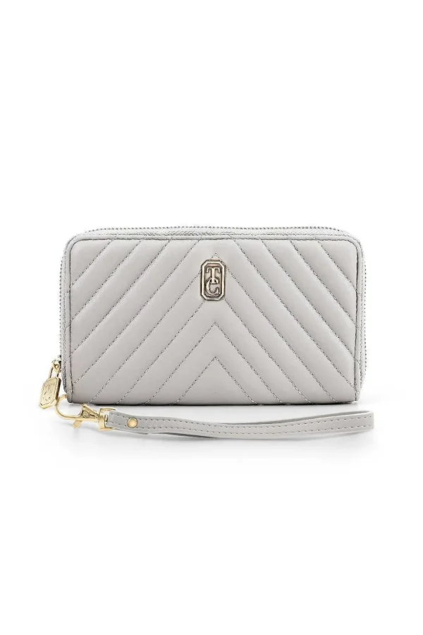 Bordeaux Quilted Purse In Grey