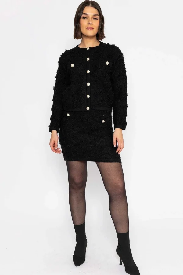 Boucle Jacket In Black