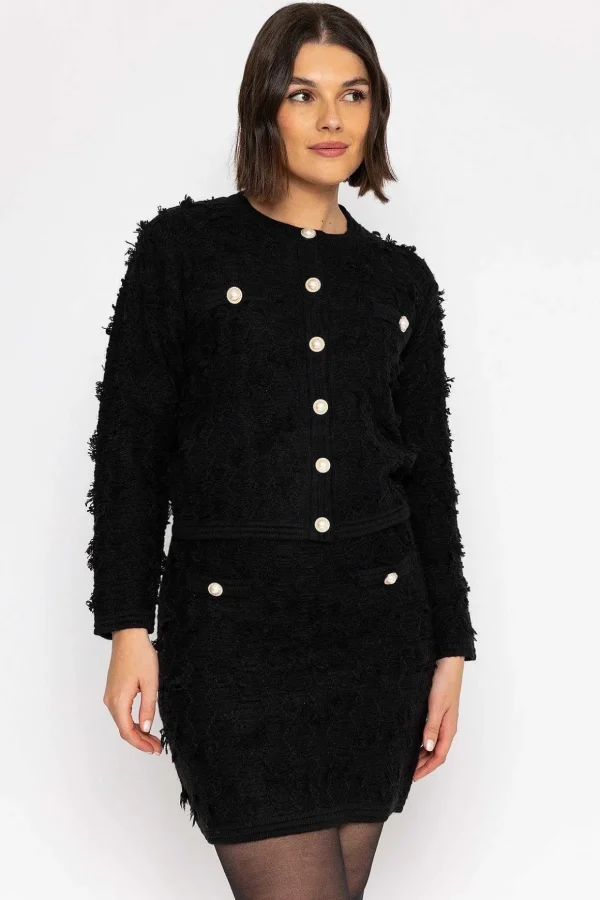 Boucle Jacket In Black