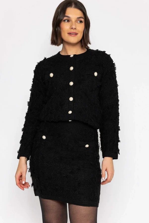 Boucle Jacket In Black