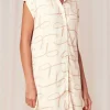 Boyfriend Fit Nightdress In Beige Print