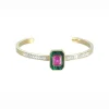Braelyn Pink And Green Bangle Bracelet