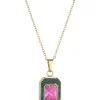 Braelyn Pink And Green Pendant